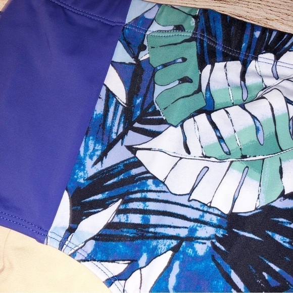 NWT Swimsuits for All Blue and Green Tropical High Waist Bikini Bottom Size 24 - Picture 9 of 9